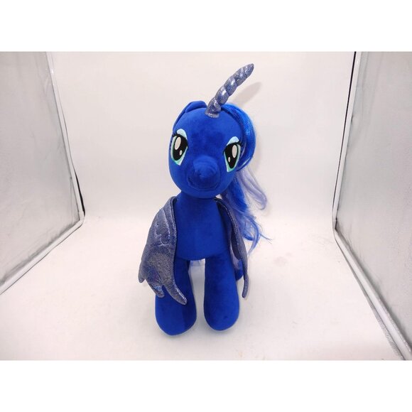 My Little Pony Princess Luna Plush Build-A-Bear Workshop Blue Glitter Wings & Ho - Picture 2 of 8